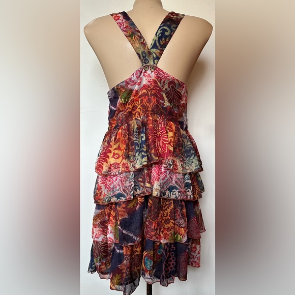 Desigual by Christian Lacroix Tiered Ruffle Halter Babydoll Dress - Picture 8 of 16